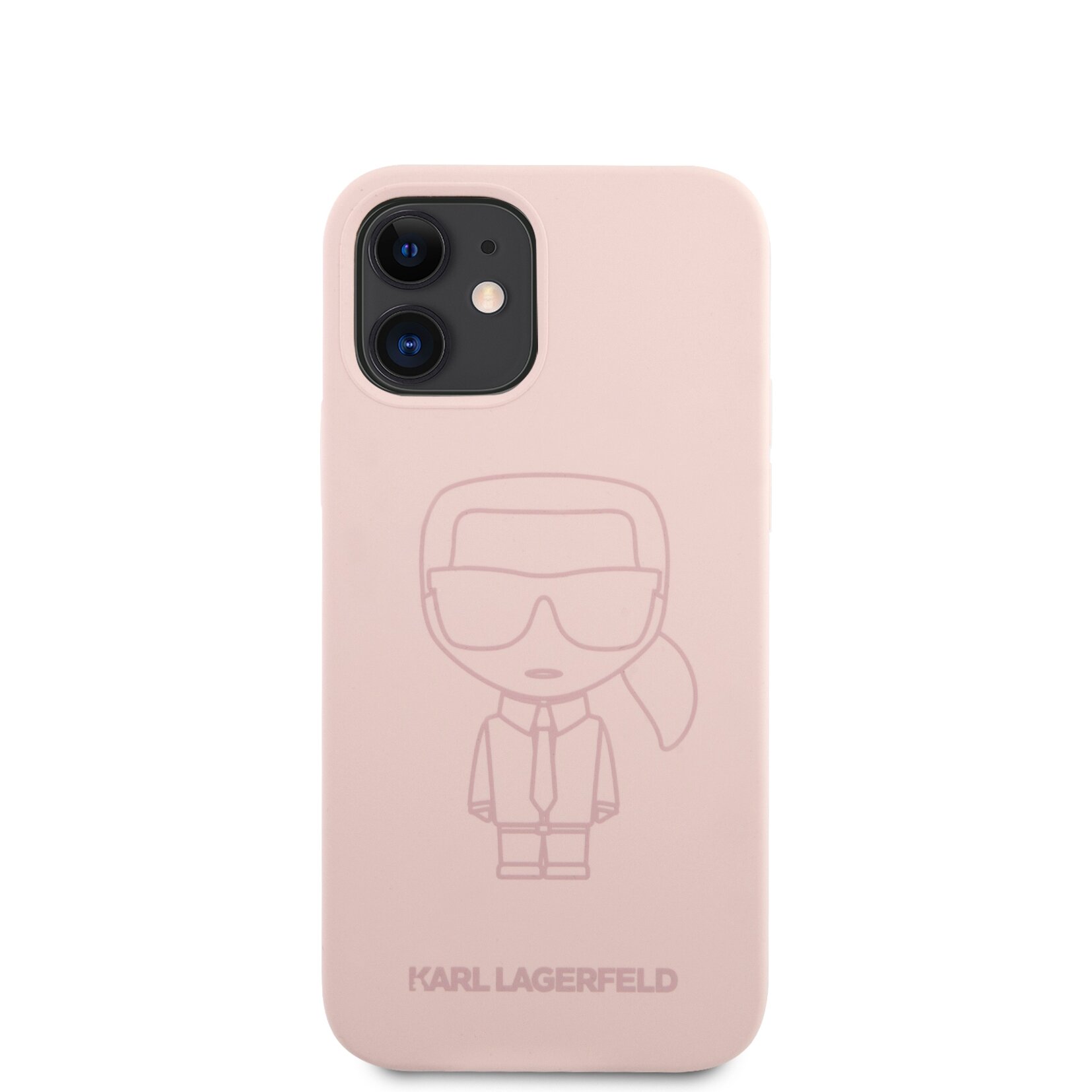 iPhone 12 MINI šviesiai rožinė KARL LAGERFELD nugarėlė KLHCP12SSILTTPI - Image 3