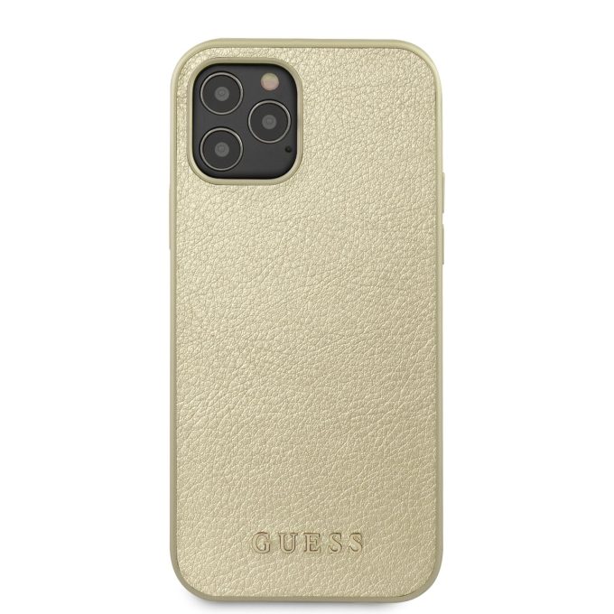 iPhone 12 Pro Max aukso spalvos GUESS nugarėlė GUHCP12LIGLGO