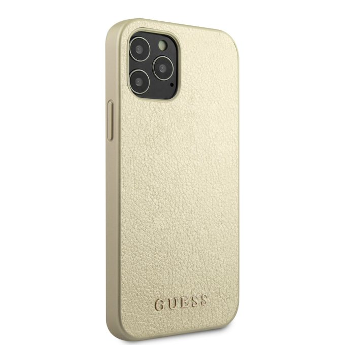 iPhone 12 Pro Max aukso spalvos GUESS nugarėlė GUHCP12LIGLGO