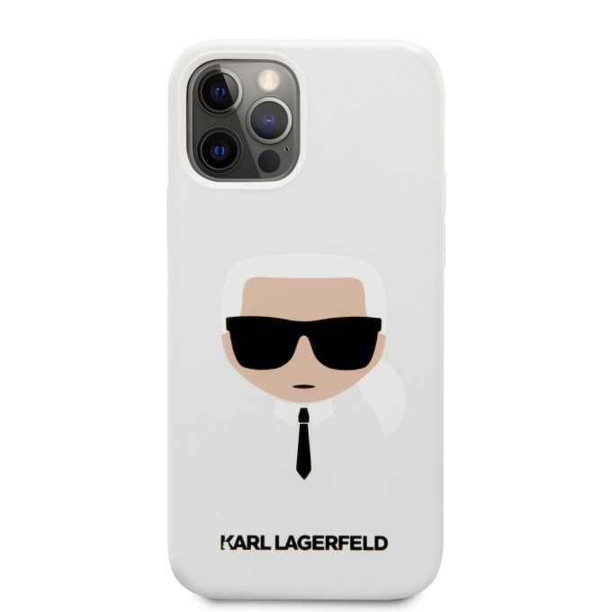 iPhone 12 PRO MAX balta KARL LAGERFELD nugarėlė KLHCP12LSLKHWH