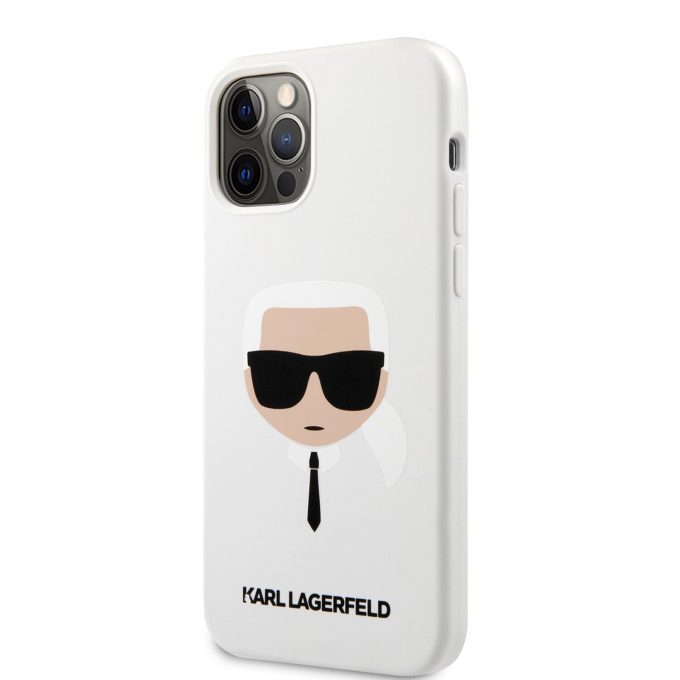 iPhone 12 PRO MAX balta KARL LAGERFELD nugarėlė KLHCP12LSLKHWH