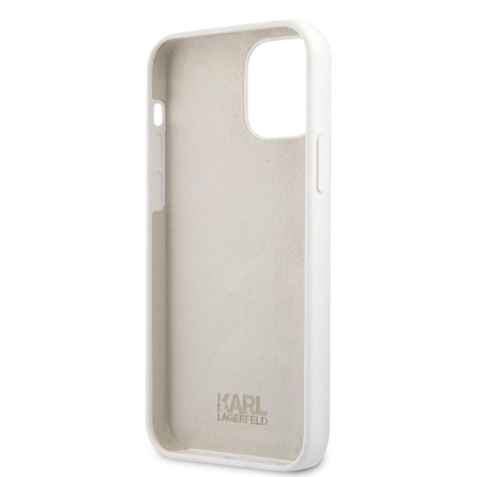 iPhone 12 PRO MAX balta KARL LAGERFELD nugarėlė KLHCP12LSLKHWH