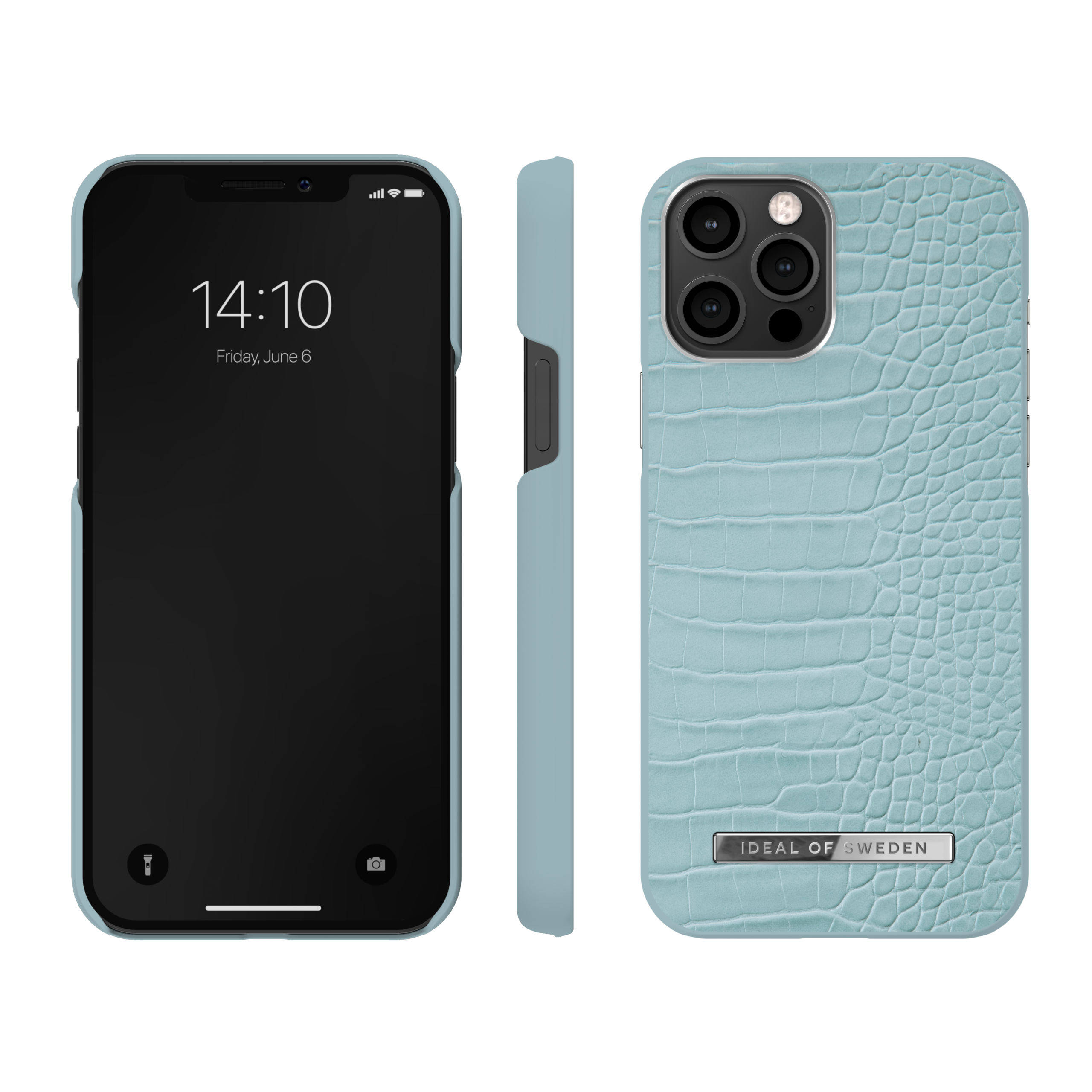 iPhone 12 PRO MAX iDeal Of Sweden nugarėlė Soft Blue Croco - Image 3