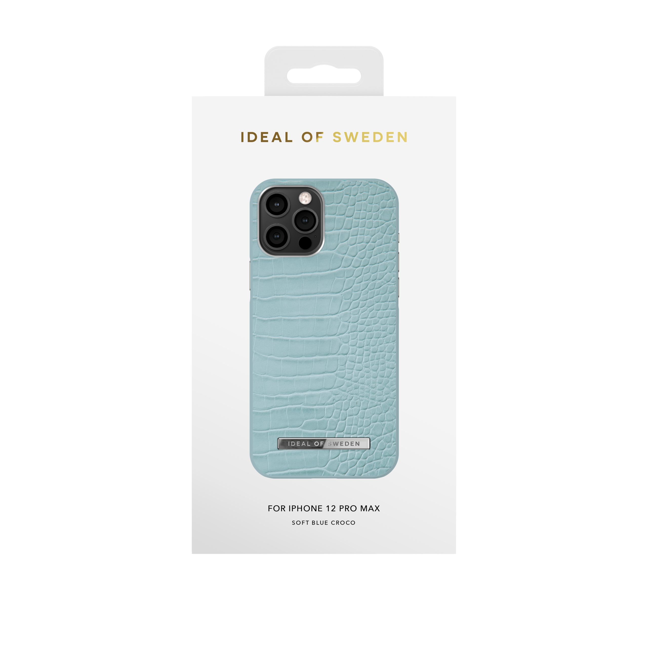 iPhone 12 PRO MAX iDeal Of Sweden nugarėlė Soft Blue Croco - Image 2