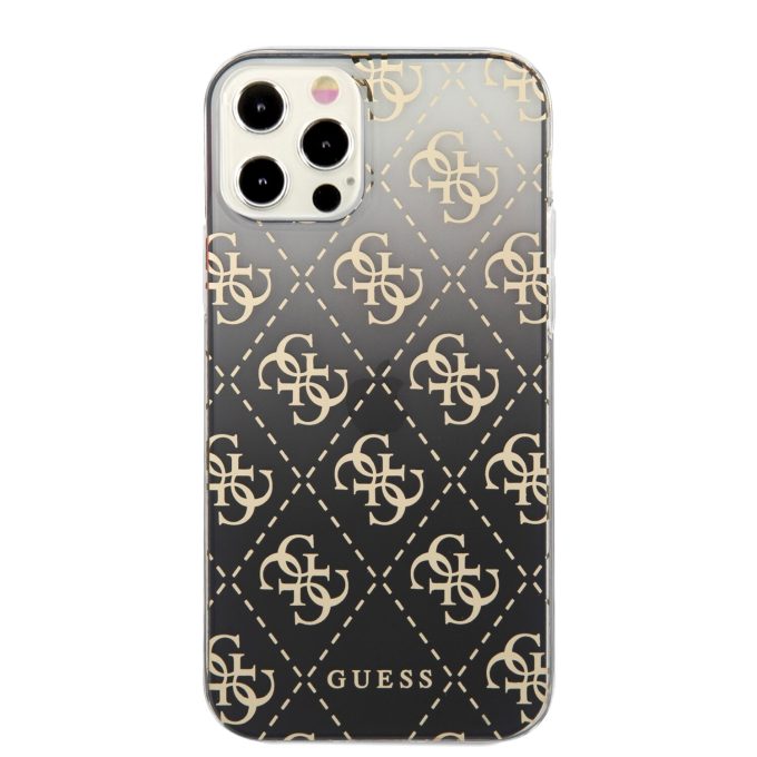iPhone 12 Pro Max juoda GUESS nugarėlė GUHCP12LPCU4GGBK