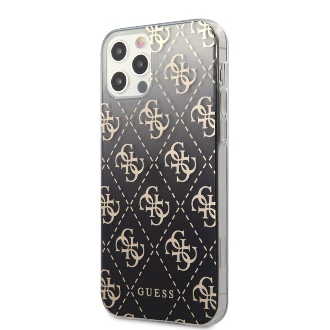 iPhone 12 Pro Max juoda GUESS nugarėlė GUHCP12LPCU4GGBK