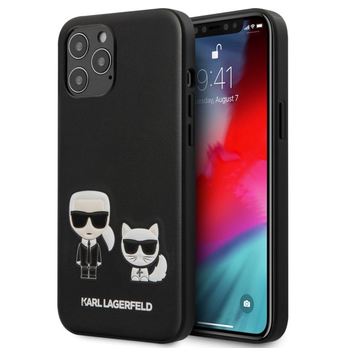 iPhone 12 PRO MAX juoda KARL LAGERFELD nugarėlė KLHCP12LPCUSKCBK