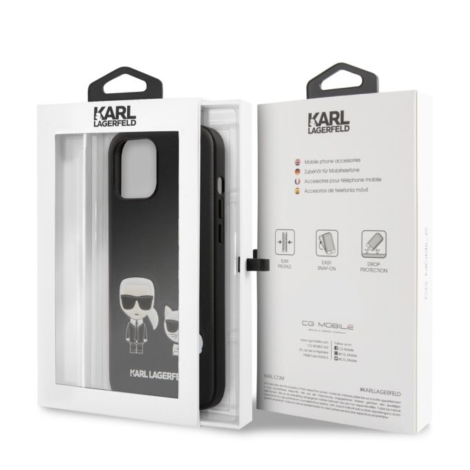 iPhone 12 PRO MAX juoda KARL LAGERFELD nugarėlė KLHCP12LPCUSKCBK