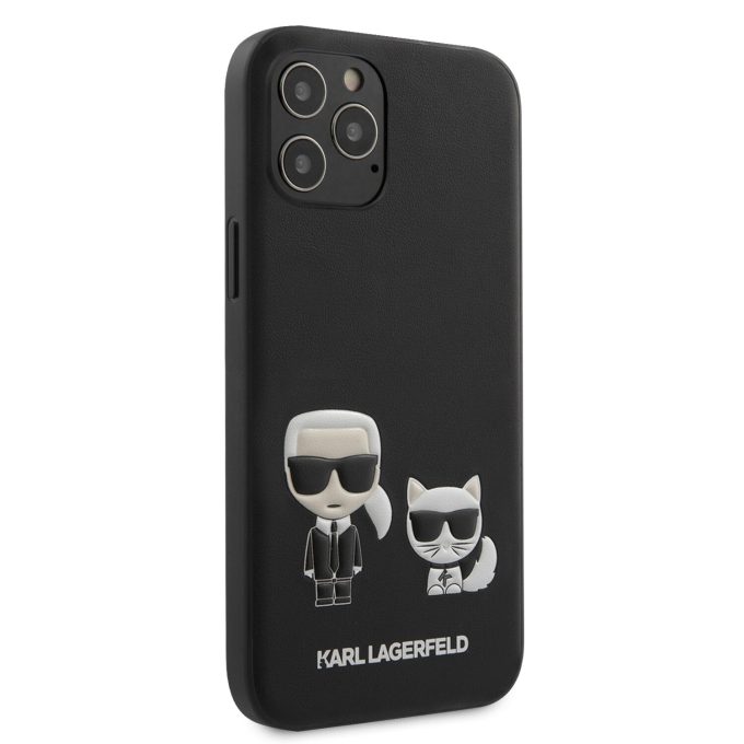 iPhone 12 PRO MAX juoda KARL LAGERFELD nugarėlė KLHCP12LPCUSKCBK