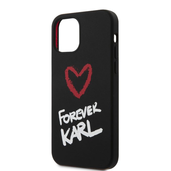 iPhone 12 PRO MAX juoda KARL LAGERFELD nugarėlė KLHCP12LSILKRBK