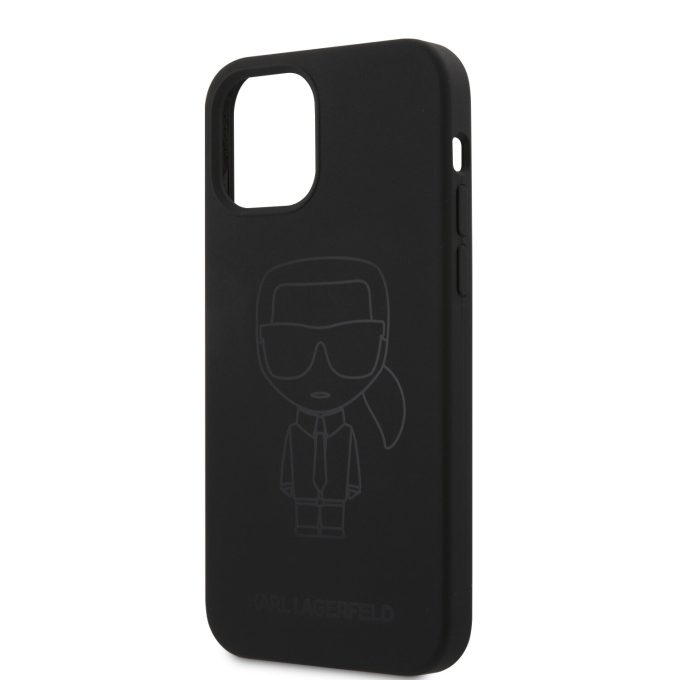iPhone 12 PRO MAX juoda KARL LAGERFELD nugarėlė KLHCP12LSILTTBK