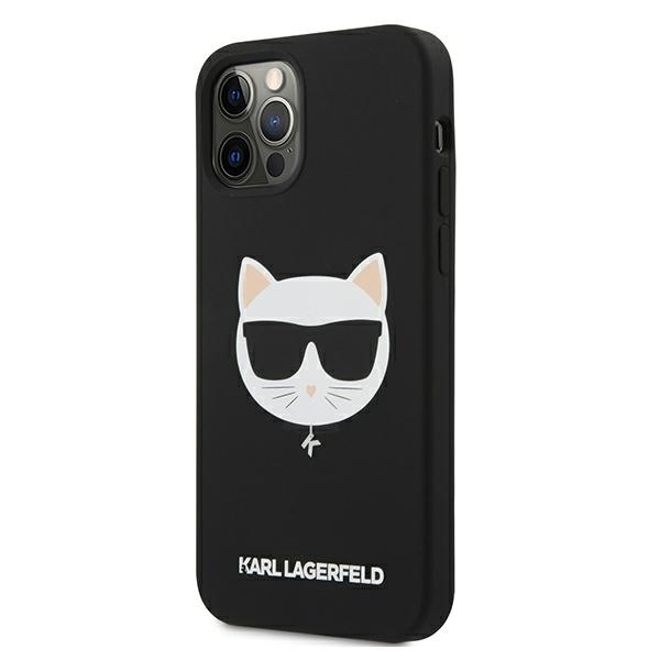 iPhone 12 PRO MAX juoda KARL LAGERFELD nugarėlė KLHCP12LSLCHBK