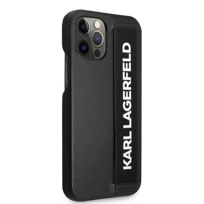 iPhone 12 PRO MAX juoda KARL LAGERFELD nugarėlė KLHCP12LSTKLBK
