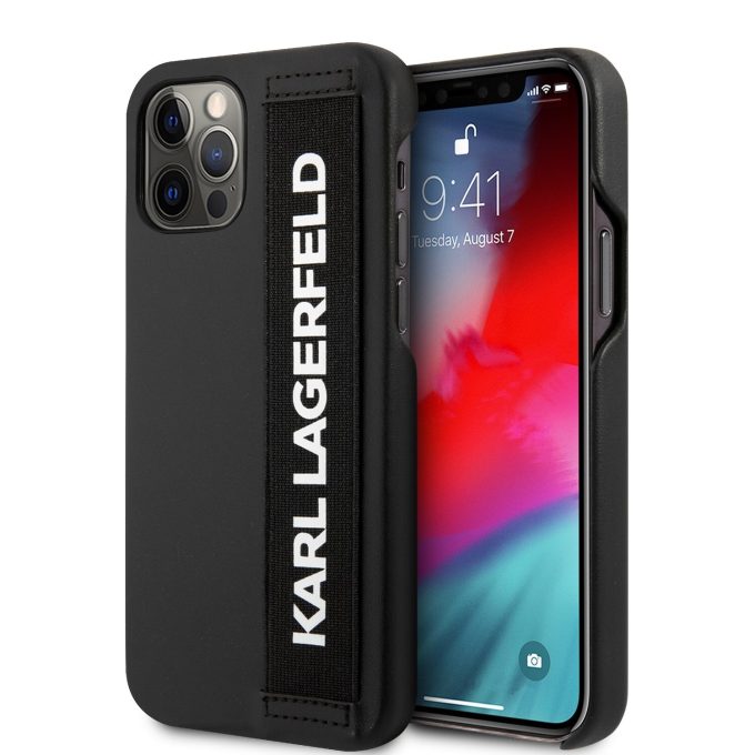 iPhone 12 PRO MAX juoda KARL LAGERFELD nugarėlė KLHCP12LSTKLBK