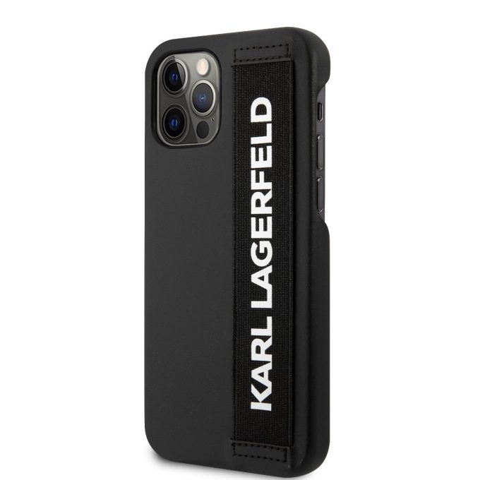 iPhone 12 PRO MAX juoda KARL LAGERFELD nugarėlė KLHCP12LSTKLBK