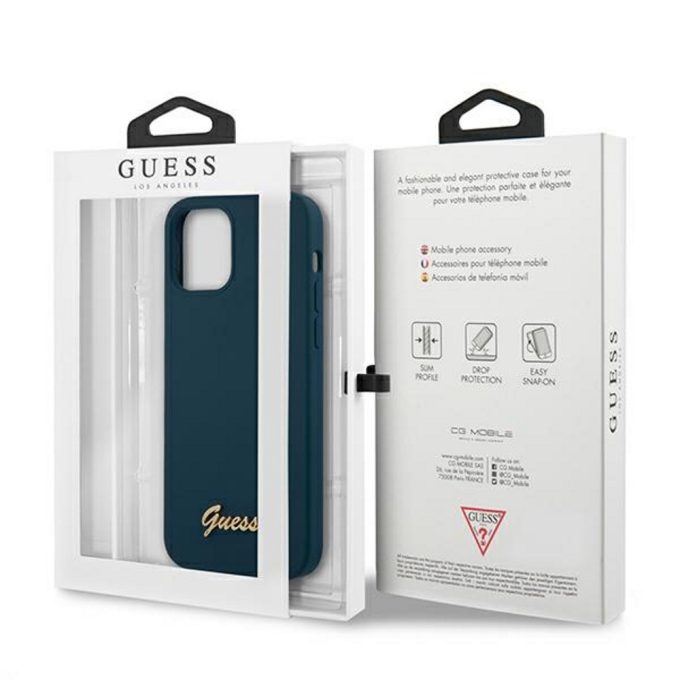 iPhone 12 PRO MAX mėlyna GUESS nugarėlė GUHCP12LLSLMGBL
