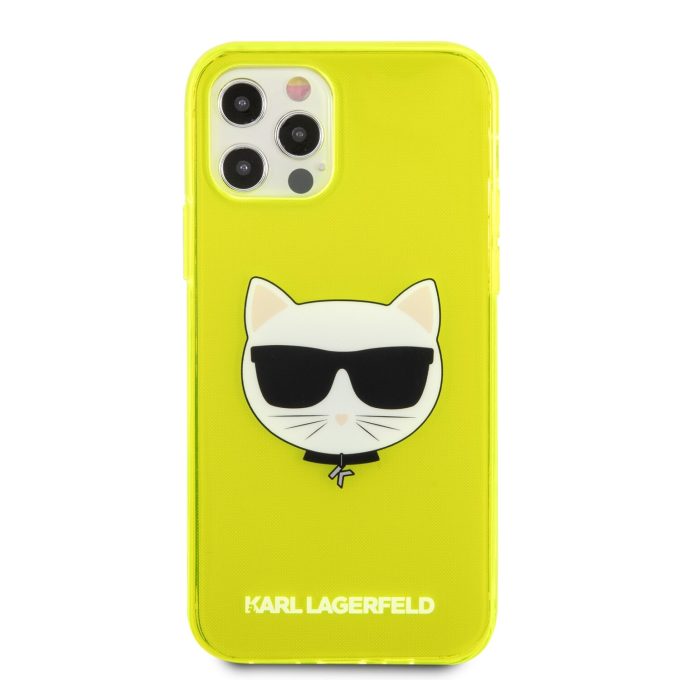 iPhone 12 PRO MAX neo geltona KARL LAGERFELD nugarėlė KLHCP12LCHTRY