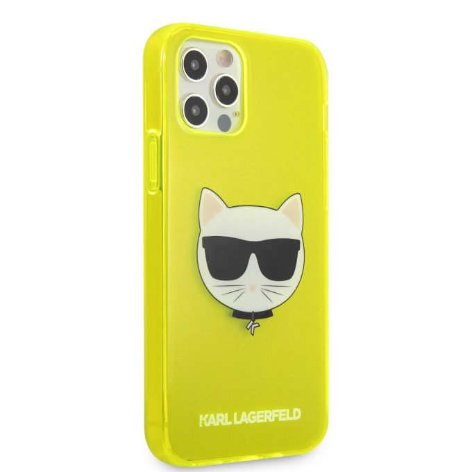 iPhone 12 PRO MAX neo geltona KARL LAGERFELD nugarėlė KLHCP12LCHTRY