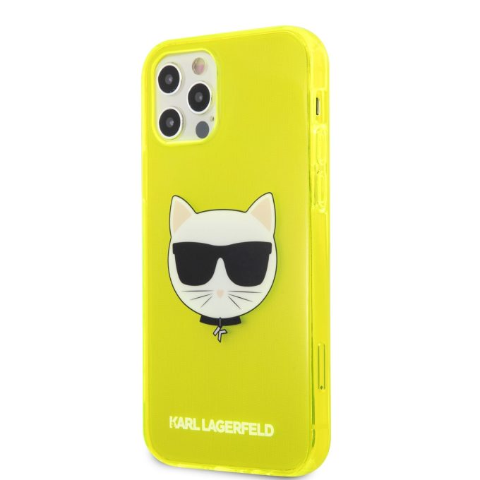 iPhone 12 PRO MAX neo geltona KARL LAGERFELD nugarėlė KLHCP12LCHTRY