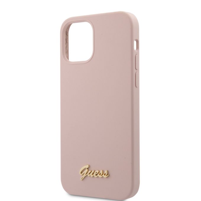iPhone 12 PRO MAX rožinė GUESS nugarėlė GUHCP12LLSLMGLP