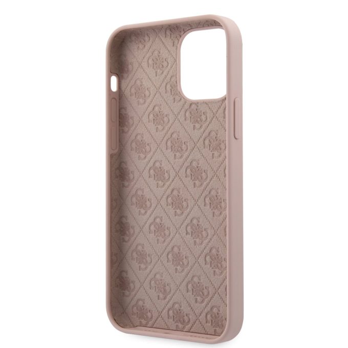 iPhone 12 PRO MAX rožinė GUESS nugarėlė GUHCP12LLSLMGLP
