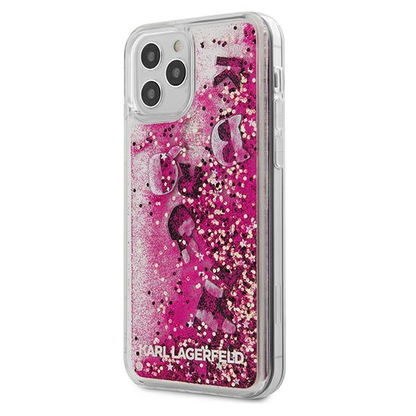 iPhone 12 PRO MAX rožinė water KARL LAGERFELD nugarėlė KLHCP12LROPI