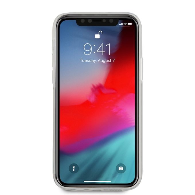 iPhone 12 PRO MAX skaidri-rožinė KARL LAGERFELD nugarėlė KLHCP12LCFNRCPI