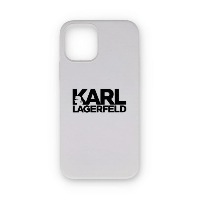 iPhone 12/12 PRO balta KARL LAGERFELD nugarėlė KLHCP12MSLKLWH