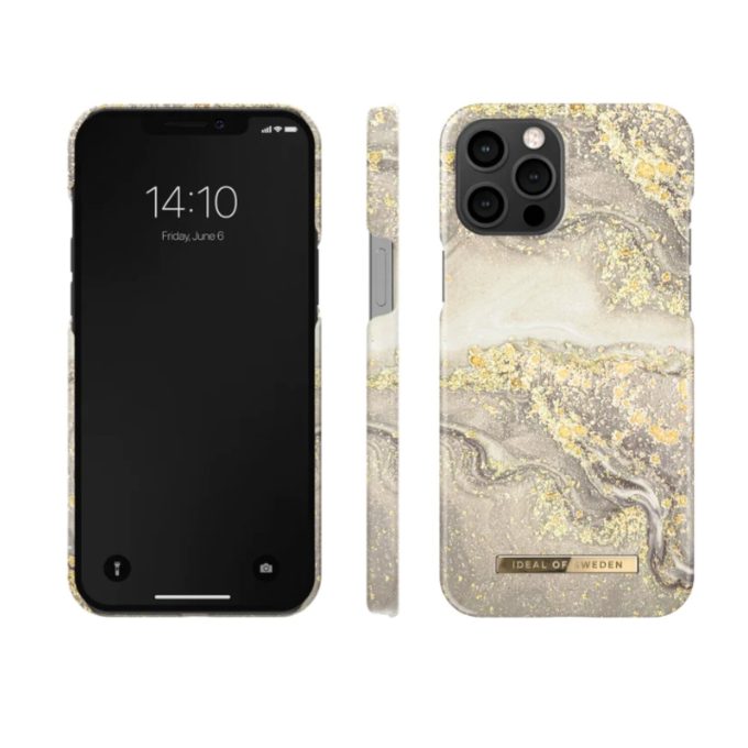 iPhone 12/12 PRO iDeal Of Sweden nugarėlė Sparkle Greige Marble