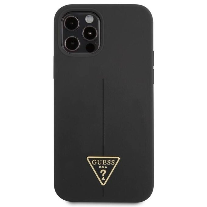 iPhone 12/12 PRO juoda GUESS nugarėlė GUHCP12MSLTGK