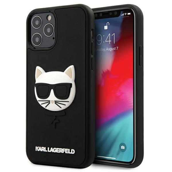 iPhone 12/12 PRO juoda KARL LAGERFELD nugarėlė KLHCP12MCH3DBK