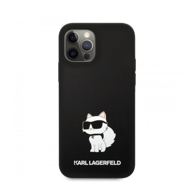 iPhone 12/12 PRO black NFT Liquid Silicone KARL LAGERFELD nugarėlė