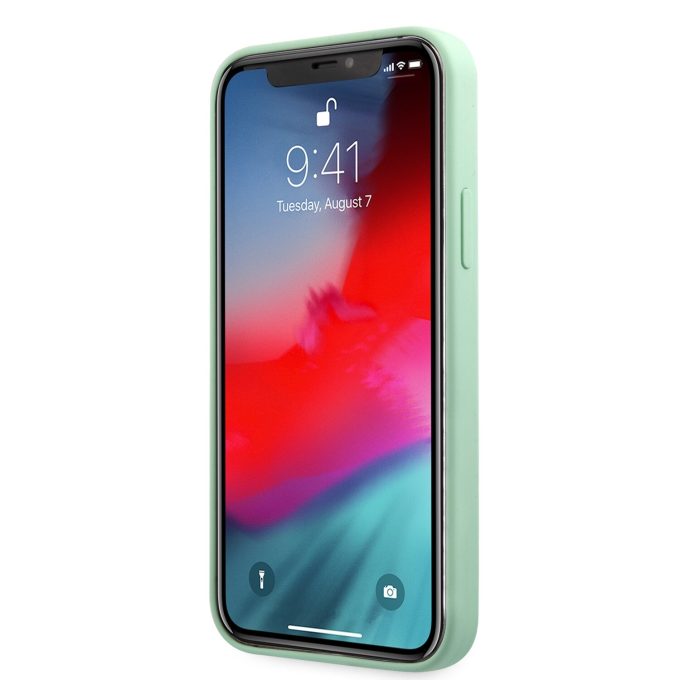 iPhone 12/12 PRO mėtos spalvos GUESS nugarėlė GUHCP12MLSLMGGN