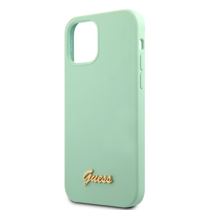 iPhone 12/12 PRO mėtos spalvos GUESS nugarėlė GUHCP12MLSLMGGN