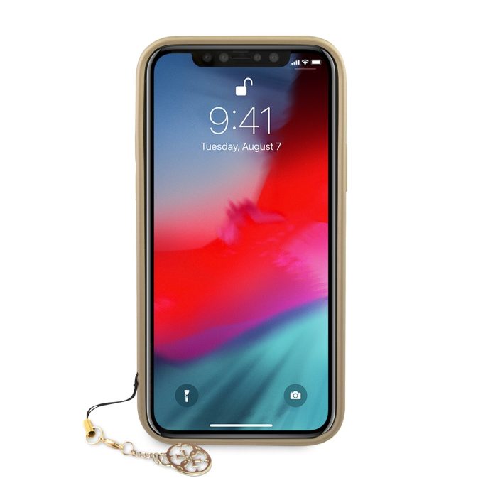 iPhone 12/12 PRO pilka GUESS nugarėlė GUHCP12MGF4GGR