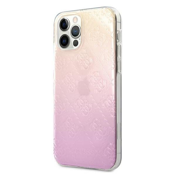 iPhone 12/12 PRO rožinė GUESS nugarėlė GUHCP12M3D4GGPG