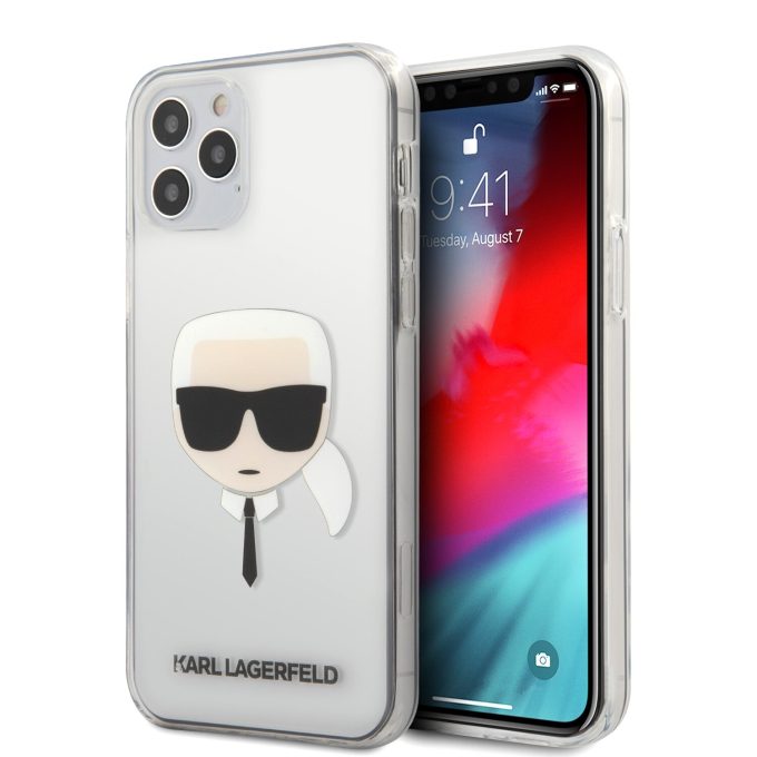 iPhone 12/12 PRO skaidri KARL LAGERFELD nugarėlė KLHCP12MKTR