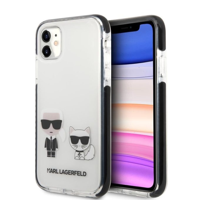 iPhone 12/12 PRO skaidri KARL LAGERFELD nugarėlė KLHCP12MTPEKCW