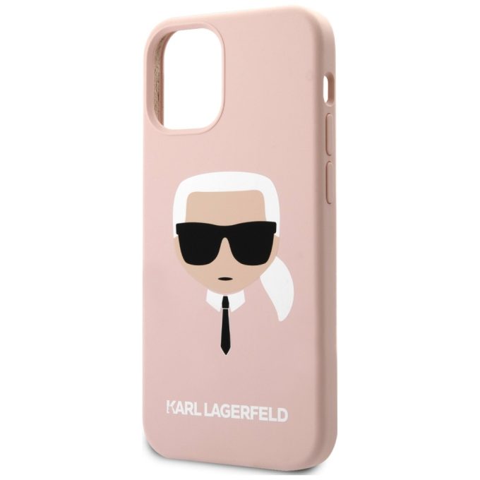 iPhone 12/12 PRO šviesiai rožinė KARL LAGERFELD nugarėlė KLHCP12MSLKHLP