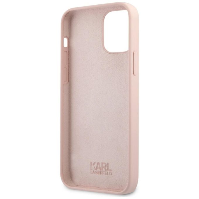 iPhone 12/12 PRO šviesiai rožinė KARL LAGERFELD nugarėlė KLHCP12MSLKHLP