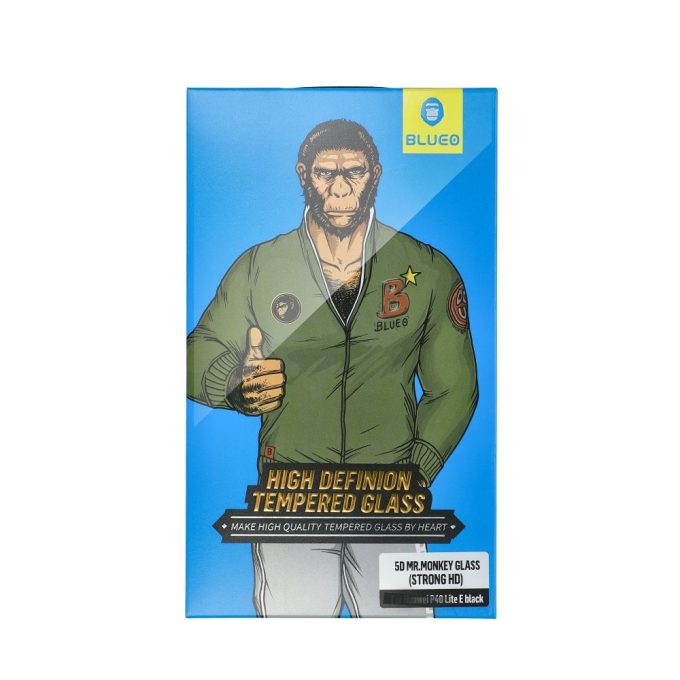 iPhone 13 / 13 PRO / 14 / 16e / 17e black pilnas Mr. Monkey 5D stiklas