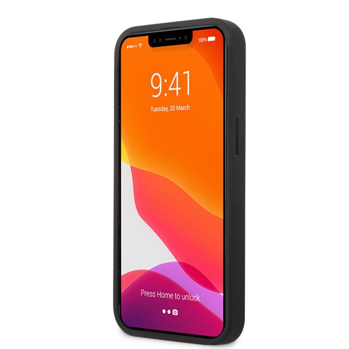 iPhone 13 juoda GUESS nugarėlė GUHCP13MPSASBBK
