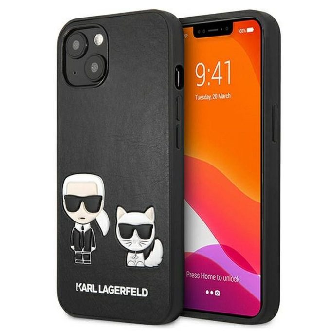 iPhone 13 juoda KARL LAGERFELD nugarėlė KLHCP13MPCUSKCBK