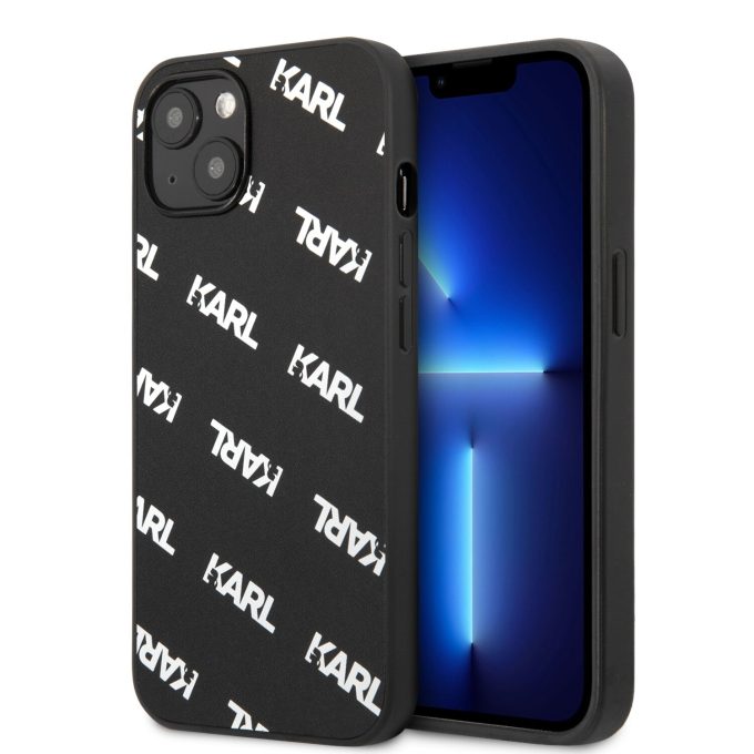 iPhone 13 juoda KARL LAGERFELD nugarėlė KLHCP13MPULMBK3