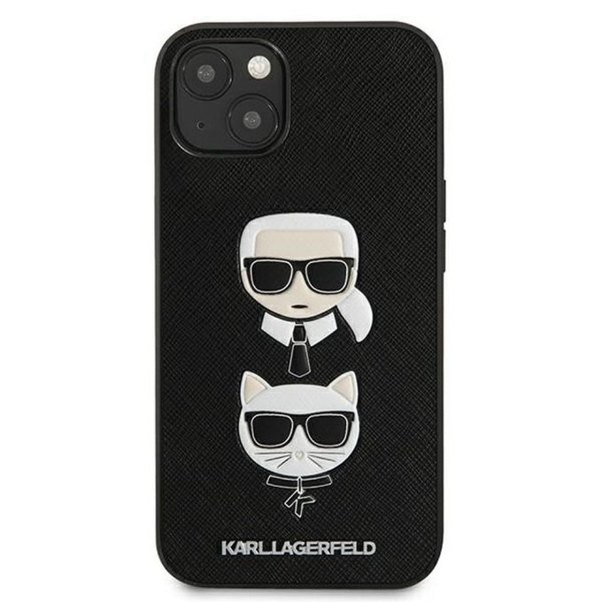 iPhone 13 juoda KARL LAGERFELD nugarėlė KLHCP13MSAKICKCBK