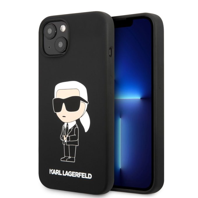 iPhone 13 juoda NFT KARL LAGERFELD nugarėlė KLHCP13MSNIKBCK