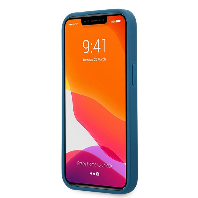 iPhone 13 mėlyna GUESS nugarėlė GUHCP13MLSLMGBL