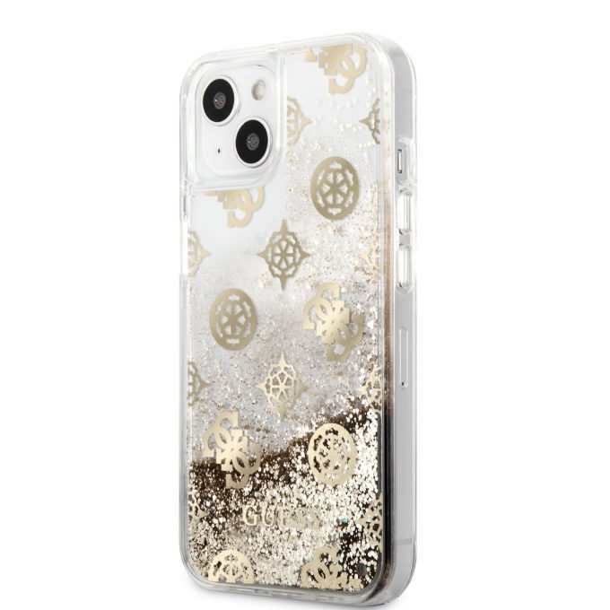 iPhone 13 MINI aukso sp. water GUESS nugarėlė GUHCP13SLGPEGO