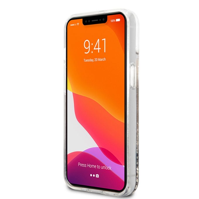 iPhone 13 MINI aukso sp. water GUESS nugarėlė GUHCP13SLGPEGO