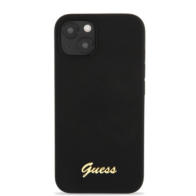 iPhone 13 MINI juoda GUESS nugarėlė GUHCP13SLSLMGBK